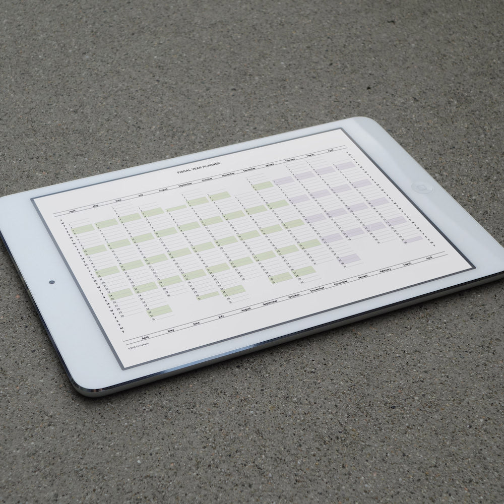 Fiscal Year Planner 2024-25 (Financial Year)