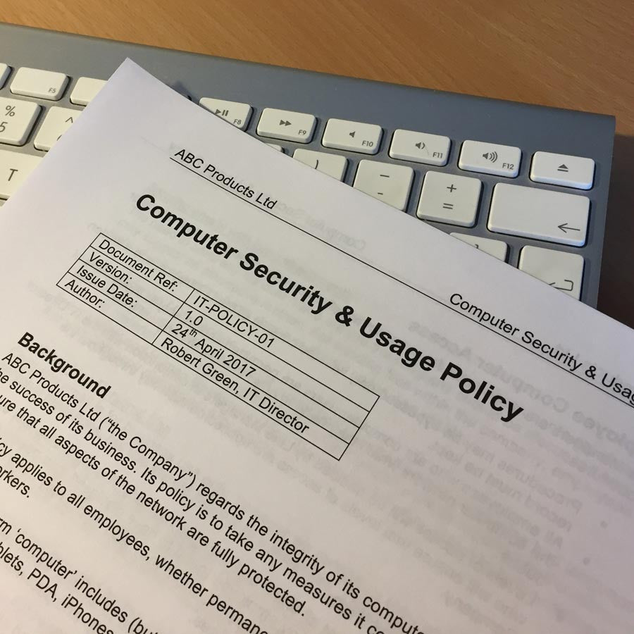 Computer Security & Usage Policy template