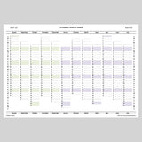 Academic Year Planner 2021-22 printable A4 or A3