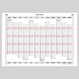 2022 Year Planner Calendar Download (A4 or A3 printable)